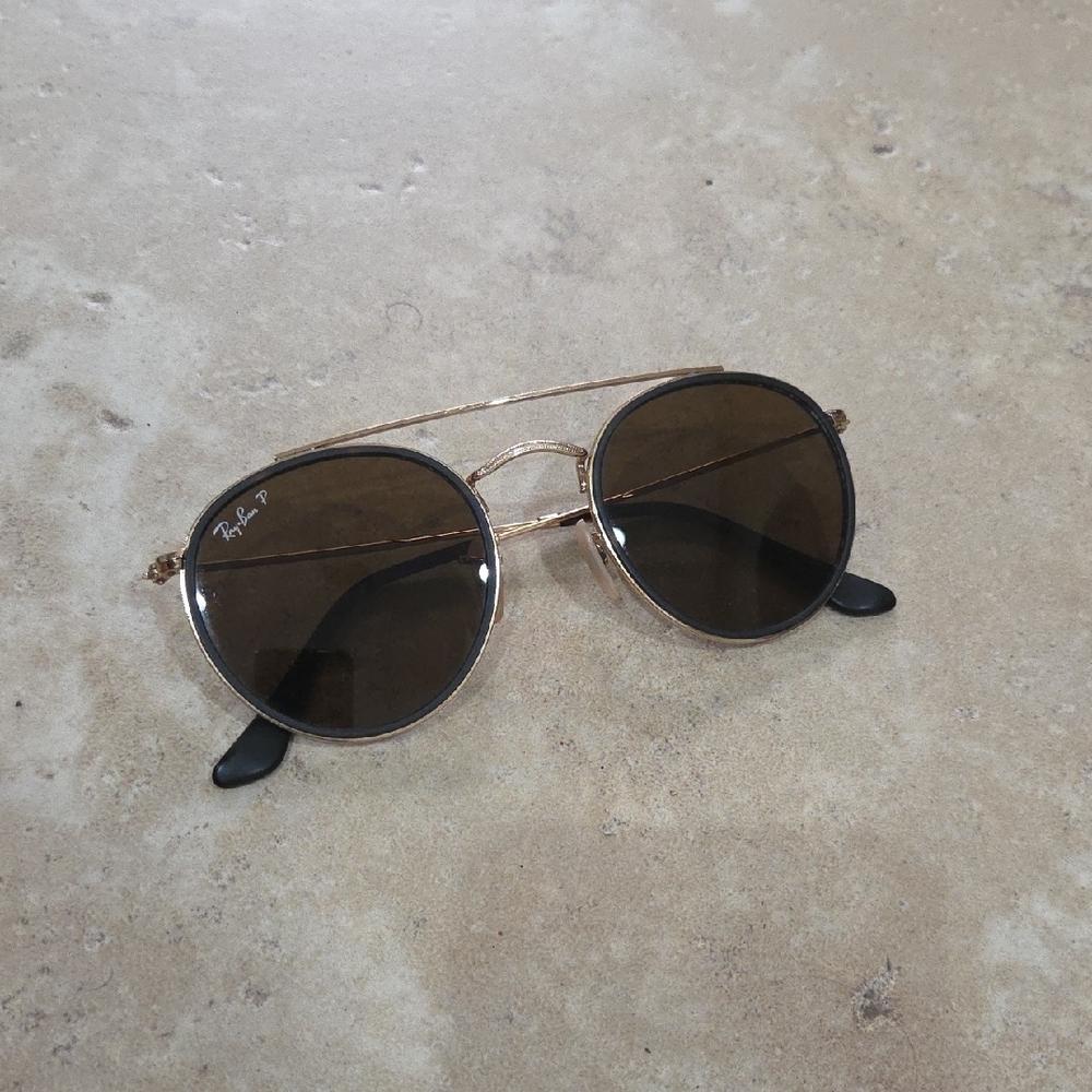 Polarized-🕶Ray-Ban Classic Gold Frame Sunglasses